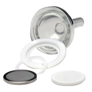 47mm Glass Microanalysis Holder, All-PTFE seal, PTFE support, 300 ml, KGT 47 TF