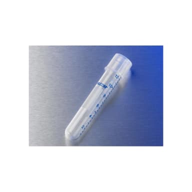 Falcon 14mL Round Bottom High-CLarity PP Test Tube, Graduated, with Snap Cap, Sterile, 25/Pack, 500/Case