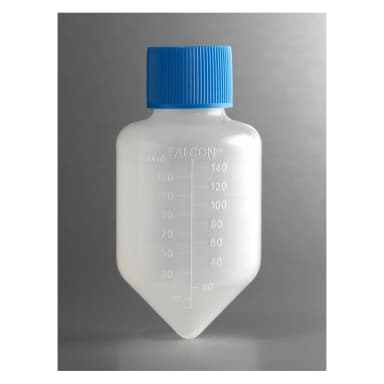 Falcon 175mL PP CentrifugeTube, Conical Bottom, with Plug Seal Screw Cap, Sterile, 8/Bag, 48/Case