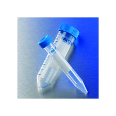 Falcon 15mL High-CLarity PP Centrifuge Tube, Conical Bottom, with Dome Seal Screw Cap, Sterile, 50/Bag, 500/Case