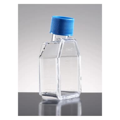 Falcon 12.5cm² Rectangular Canted Neck Cell Culture Flask with Blue Plug Seal Screw Cap