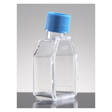 Falcon 12.5cm² Rectangular Canted Neck Cell Culture Flask with Blue Vented Screw Cap