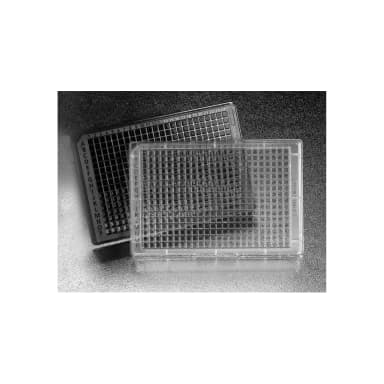 Falcon 384 Well-CLear Flat Bottom TC-Treated Microtest Microplate, with Lid, Sterile, 5/Pack, 50/Case
