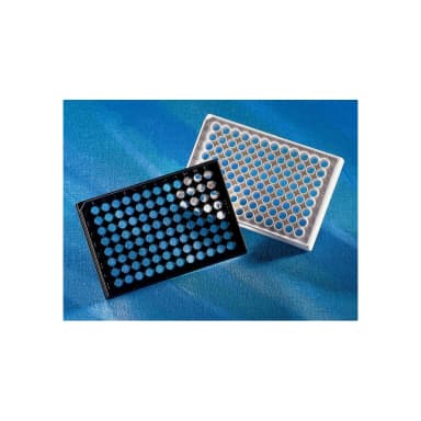 Corning 96 Well Flat Clear Bottom White Polystyrene TC-Treated Microplates, Individually Wrapped, with Lid, Sterile