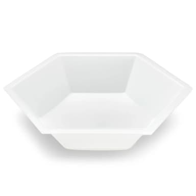 Weighing Boat, Plastic, Hexagonal, Antistatic, PS, White, X-Large, 350mL - CS/3000