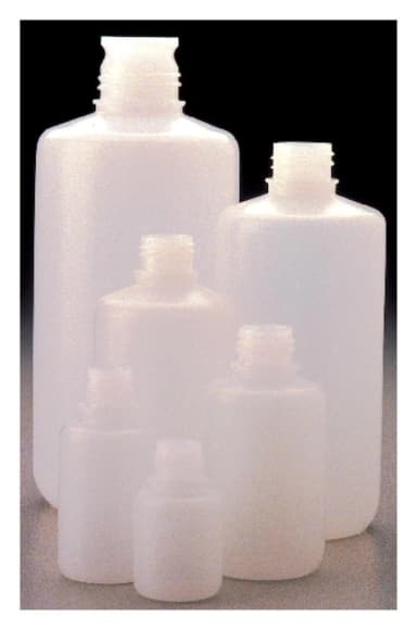 Bottle, Narrow Mouth, Boston Round - HDPE WITHOUT Closure 4 oz / 125 mL (24-415)