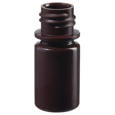 Bottle, Small, Narrow Mouth, Boston Round - Amber HDPE WITHOUT Closure 1/2 oz / 15 mL (20-415)