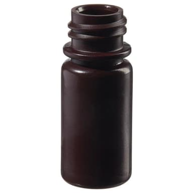 Bottle, Small, Narrow Mouth, Boston Round - Amber HDPE WITHOUT Closure 1/8 oz / 4 mL (13-415)