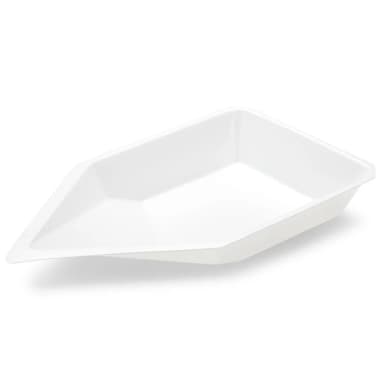 Weighing Boat Vessel, Plastic, with Pour Spout, Antistatic, PS, White/Natural, 120mL - CS/4000