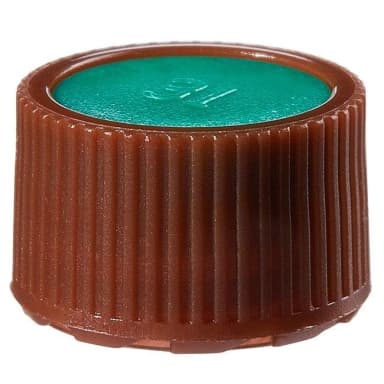 Closure, Micro Packaging Vial, NS 11 mm Amber - PPCO Green Color Coder (11 mm)