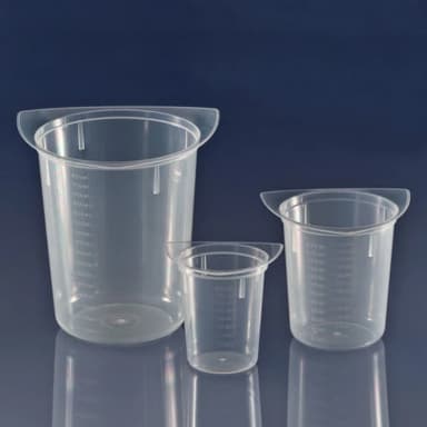 Beaker, Three Corner, Clarified PP, Graduated, 400mL
