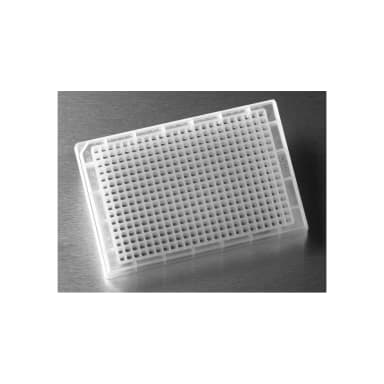 Corning 384 Well Clear Round Bottom Polypropylene Not Treated Microplate, 25 per Bag, without Lid, Nonsterile