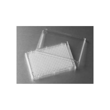 Corning 384 Well Clear Flat Bottom Polystyrene Not Treated Microplate, 20 per Bag, with Lid, Sterile