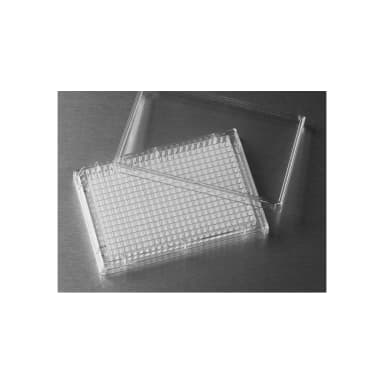 Corning 384 Well Clear Flat Bottom Polystyrene Not Treated Microplate, 25 per Bag, without Lid, With Generic Bar Code, Nonsterile