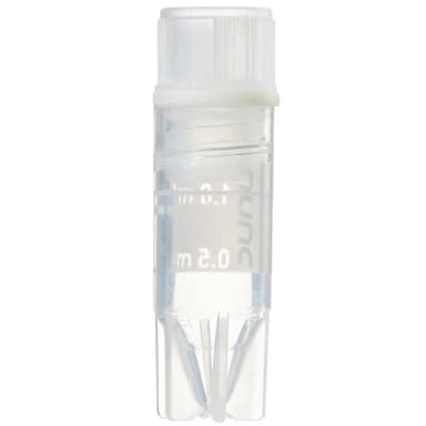 CryoTube Vial Int Thread Conical Btm Starfoot PP Screw Stopper Sterile PP 1.0 mL 50/Bag