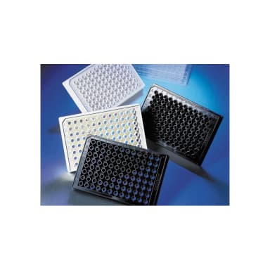 Corning 96 Half Area Well Solid Black Flat Bottom Polystyrene TC-Treated Microplates, 20 per Bag, with Lid, Sterile