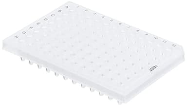 0.1ml 96 Well PCR Plate, No Skirt, Clear, 25/pk, 100/cs