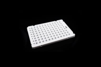 0.2ml 96 Well PCR Plate, Semi Skirt, Clear, 25/pk, 100/cs