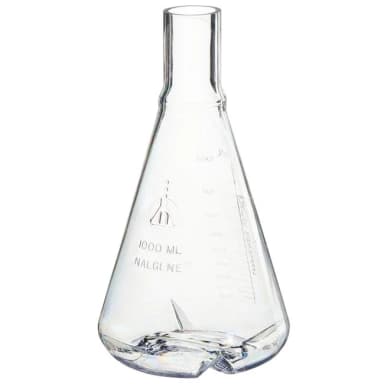Flask Baffled Straight Neck PC 1000 mL