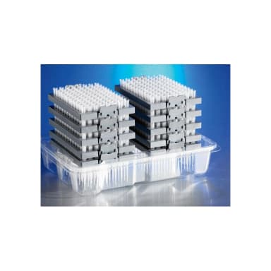 Corning DeckWorks 0.1-10µL Low Binding Pipet Tips, Graduated, Reload System, Natural, Non-Sterile, Polypropylene, 96 Tips/Deck, 10 Decks/Pack, 4 Packs/Case.