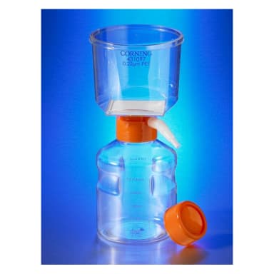 Corning 500mL Vacuum Filter/Storage Bottle System, 0.2Micrometer Pore 33.2cm squared Nylon Membrane, Sterile, Individually Packaged, 12/Case