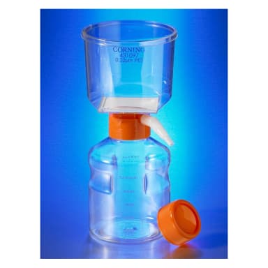 Corning 500mL Vacuum Filter/Storage Bottle System, 0.22Micrometer Pore 33.2cm squared Polyethersulfone Membrane, Sterile, Individually Packaged, 12/Case