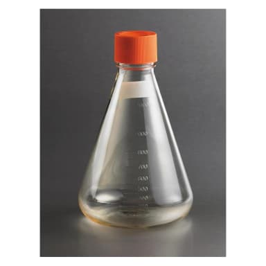 Corning 1L Polycarbonate Erlenmeyer Shake Flask with Flat Cap,Sterile,1/bag,25/case