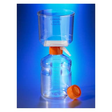 Corning 1000mL Vacuum Filter/Storage Bottle System, 0.45Micrometer Pore, 54.5cm squared CA Membrane, Sterile, Individually Packaged, 12/Case