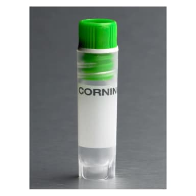 Corning 2mL Green Cap Internal Threaded Polypropylene Cryogenic Vial, Self-Standing with Round Bottom
