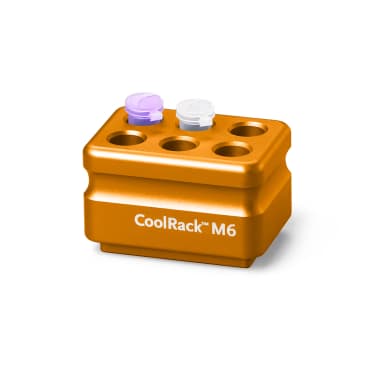 CoolRack M6, orange, holds 6 x 1.5 or 2ml microfuge tubes