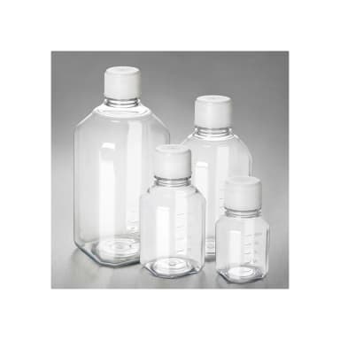 Corning PET Bottle, 30mL, Graduated, 18mm Screw Cap, Sterile, Triple-bagged, Pre-assembled, 24/Tray, 240/Case