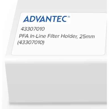 PFA In-Line Filter Holder, 25mm