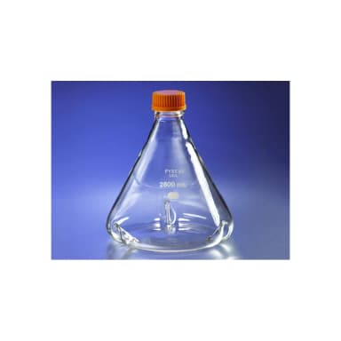 PYREX 2800mL Fernbach-Style Culture Flask with Baffles and GL45 Screw Cap