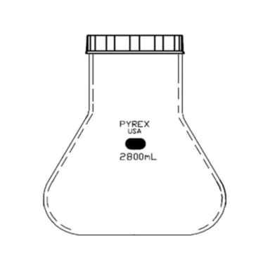 PYREX 2800mL Fernbach-Style Culture Flask with Screw Cap