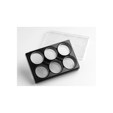 Corning 6 Well Black Clear Square Bottom Plasma Treated Micro-Cavity plate