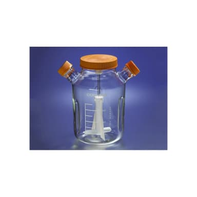 Corning 15L Reusable Spinner Flask with 120mm Flat Center Cap and 2 Angled Sidearms