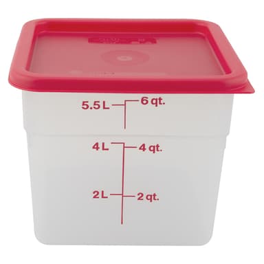 Container Square w Lid, PP 6Qt, 6/CS