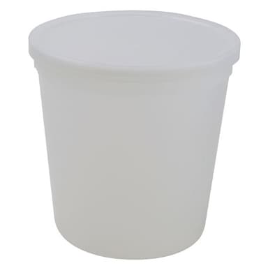 Container w Lid Natural, PPCO 83oz, 25/CS