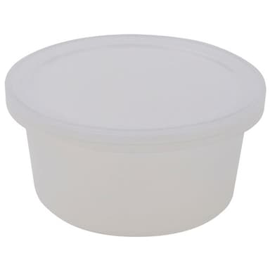 Container w Lid Natural, HDPE 4oz, 250/CS