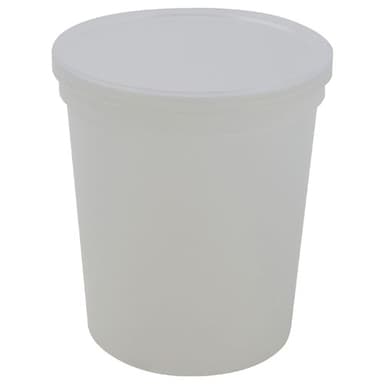 Container w Lid Natural, PPCO 32oz, 100/CS