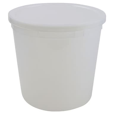 Container w Lid Natural, HDPE 165oz, 25/CS