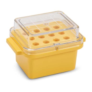 CryoCool Mini Cooler, -20C, 12-Place (3x4) for 1.5mL Tubes, Yellow