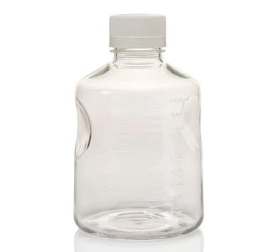 Filter Receiver and Storage Bottle 1000 mL, Polystyrene with PE cap 45mm neck