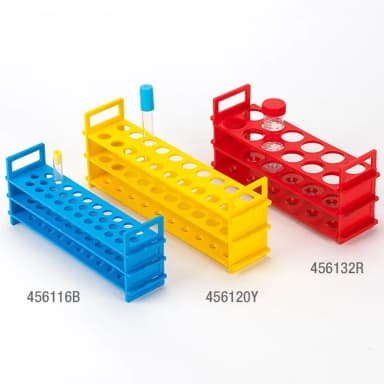 Tube Stand, Reinforced PP, 13mm, 31-Place, Red - CS/4
