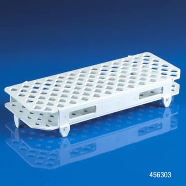 Snap-N-Rack Tube Rack for 1.5mL and 2.0mL Microcentrifuge Tubes, 100-Place, PP, White - CS/20