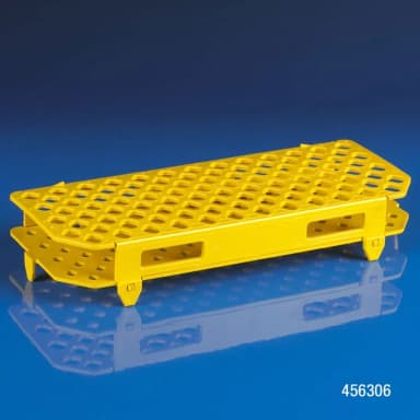 Snap-N-Rack Tube Rack for 1.5mL and 2.0mL Microcentrifuge Tube, 100-Place, PP, Yellow - CS/20