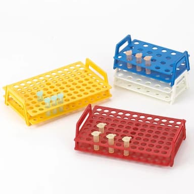 Wireless MicroTube Rack with Handles for 1.5mL and 2.0mL Microcentrifuge Tubes, 96-Place, Blue - CS/4