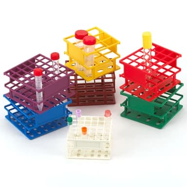 Wireless Tube Rack, 13mm, Half Size: 36-Place, Nylon, Orange - CS/8