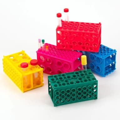 TUFFBLOK XL Tube Rack, 4-Way, PP, Orange, 5/Pack - CS/20