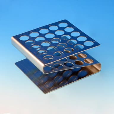Rack, Tube, 12/13mm, 25-Place, Stainless Steel "Z" Shape - CS/60